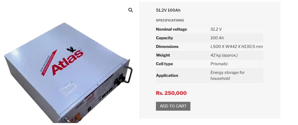 Atlas Lithium-ion Battery